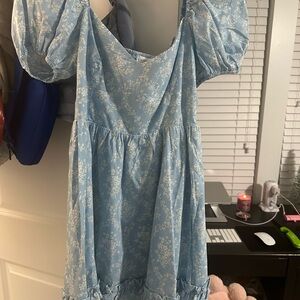 Altar’d State Light Blue Floral Dress